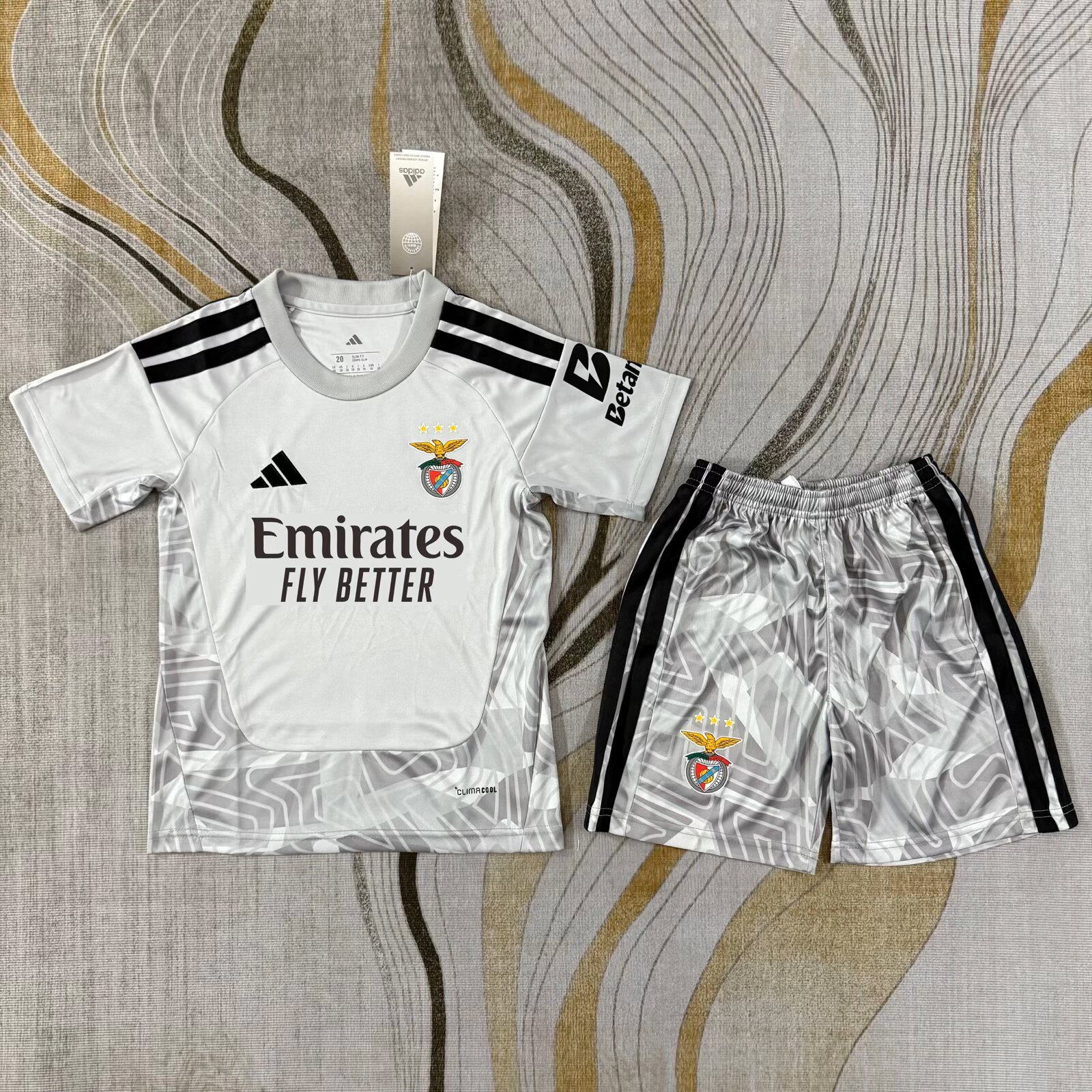 Kids-Benfica 26/27 GK Grey Soccer Jersey